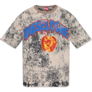 Diesel, Heren, Tops, Grijs, Maat: L Katoen,