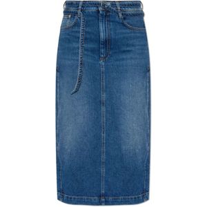 Sportmax, Dames, Rokken, Blauw, Maat: XS Denim,