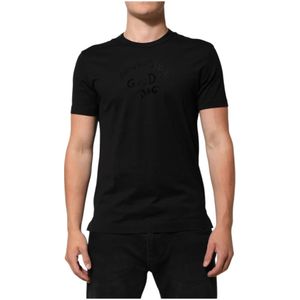Dolce & Gabbana, Heren, Tops, Zwart, Maat: XS Katoen,
