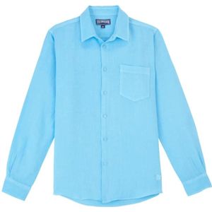 Vilebrequin, Heren, Overhemden, Blauw, Maat: 2XL Linnen,