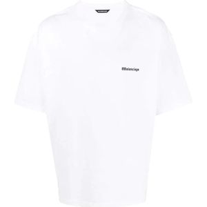 Balenciaga, Heren, Tops, Wit, Maat: M