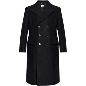 Maison Margiela, Heren, Mantels, Zwart, Maat: S Wol,