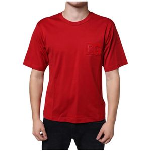 Dolce & Gabbana - DG Logo T-shirt - Rood - Katoen