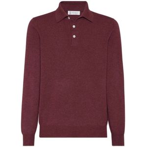 Brunello Cucinelli, Heren, Tops, Rood, Maat: XL Kasjmier,