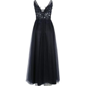 vera mont, Dames, Jurken, Blauw, Maat: XS Leer,