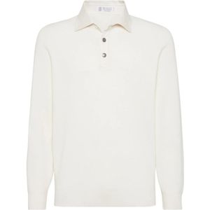 Brunello Cucinelli, Heren, Tops, Wit, Maat: L