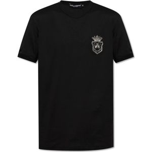 Dolce & Gabbana, Heren, Tops, Zwart, Maat: S Katoen,