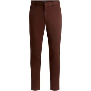 Hugo, Heren, Broeken, Bruin, Maat: M Katoen,