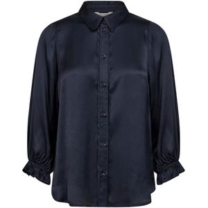 Part Two, Dames, Blouses & Shirts, Blauw, Maat: 3XL