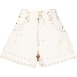 Ulla Johnson, Dames, Korte broeken, Wit, Maat: W24 Katoen,