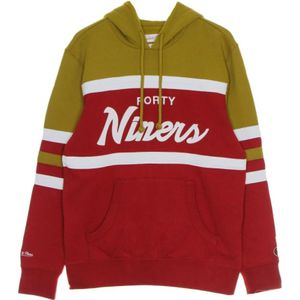 Mitchell & Ness, Heren, Sweatshirts & Hoodies, Rood, Maat: M