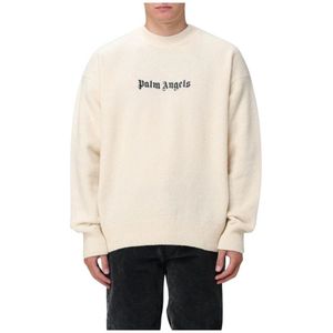 Palm Angels, Heren, Truien, Wit, Maat: S