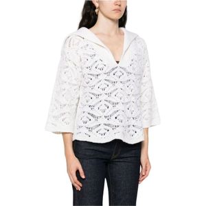 Tabaroni Cashmere, Dames, Truien, Wit, Maat: S Kasjmier,