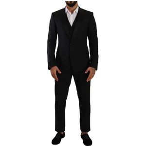 Dolce & Gabbana, Heren, Pakken, Zwart, Maat: L