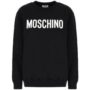 Moschino, Dames, Sweatshirts & Hoodies, Zwart, Maat: 2XS Katoen,