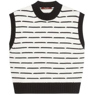 Max Mara Studio, Dames, Truien, Wit, Maat: S Wol,