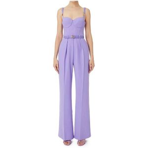 Elisabetta Franchi, Dames, Jumpsuits & Playsuits, Paars, Maat: S