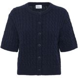 My Essential Wardrobe - Midnight - Gebreid Vest - Blauw - Katoen - Dames