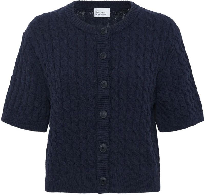 My Essential Wardrobe - Midnight - Gebreid Vest - Blauw - Katoen - Dames