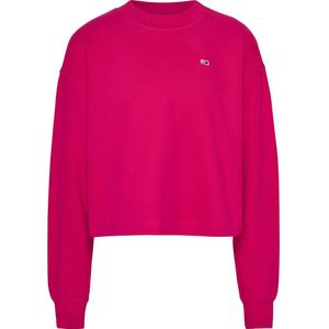 Tommy Jeans, Dames, Sweatshirts & Hoodies, Roze, Maat: S Katoen,