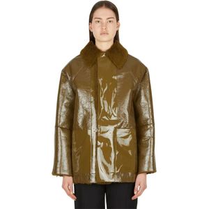 Kassl Editions, Dames, Jassen, Groen, Maat: M Leer,