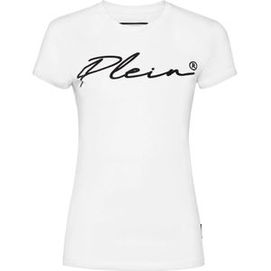 Philipp Plein, Dames, Tops, Wit, Maat: XS Katoen,
