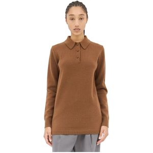 Dries Van Noten, Dames, Truien, Bruin, Maat: S Wol,