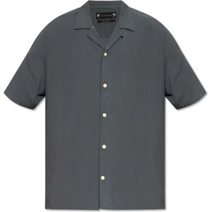 AllSaints, Heren, Overhemden, Grijs, Maat: S Viscose,