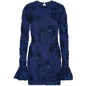 Rotate Birger Christensen, Dames, Jurken, Blauw, Maat: XS Poliester,