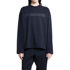 Jil Sander, Heren, Tops, Zwart, Maat: S Katoen,