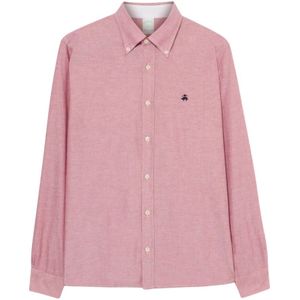 Brooks Brothers, Heren, Overhemden, Rood, Maat: S Katoen,