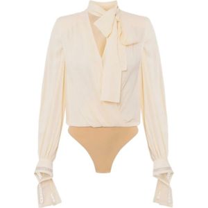 Elisabetta Franchi, Dames, Tops, Beige, Maat: M