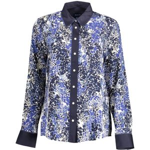 Gant, Dames, Blouses & Shirts, Blauw, Maat: XS