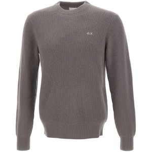 Sun68, Heren, Truien, Grijs, Maat: S Wol,