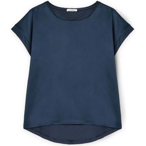 Motivi, Dames, Tops, Blauw, Maat: XS Katoen,