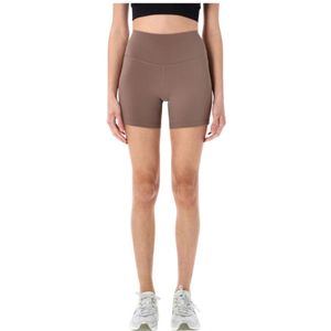 Nike, Dames, Korte broeken, Bruin, Maat: M Nylon,