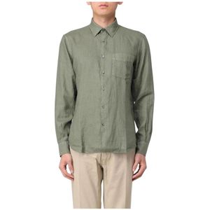 Aspesi, Heren, Overhemden, Groen, Maat: 3XL Linnen,