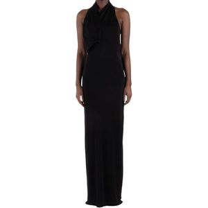 Khaite, Dames, Jurken, Zwart, Maat: M Viscose,