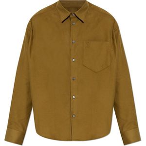 Ami Paris, unisex, Overhemden, Groen, Maat: 2XS Katoen,