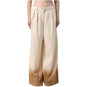 Alanui - Wijde Jeans - Geel - Katoen