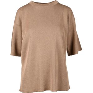 Alpha Studio, Dames, Truien, Geel, Maat: M Viscose,