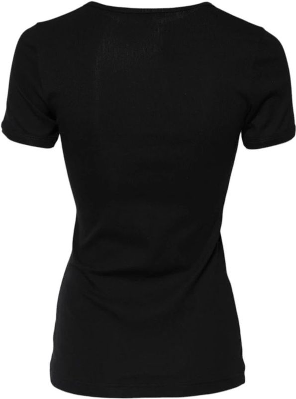 Dolce & Gabbana, Dames, Tops, Zwart, Maat: M Katoen,