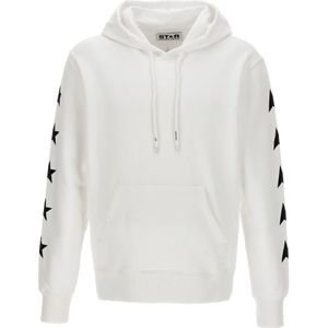 Golden Goose, Heren, Sweatshirts & Hoodies, Wit, Maat: M Katoen,