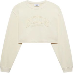 Gcds, Dames, Sweatshirts & Hoodies, Beige, Maat: XS Katoen,