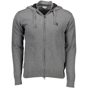 U.s. Polo Assn. Hoodie - Grijs - Katoen/Kasjmier - Lange Mouwen