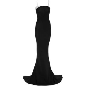 Jacquemus, Dames, Jurken, Zwart, Maat: 2XS Leer,