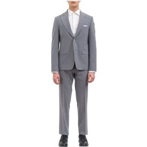 Daniele Alessandrini, Heren, Pakken, Grijs, Maat: M Tweed,