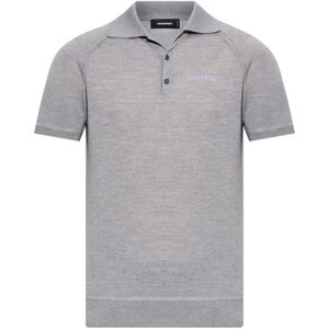 Dsquared2, Heren, Tops, Grijs, Maat: M Wol,