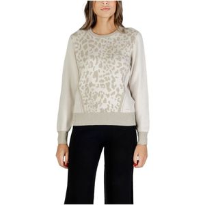 Liu Jo, Dames, Truien, Beige, Maat: S Viscose,