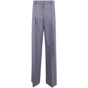 P.a.r.o.s.h. - Wijde Wollen Broek - Grijs - Dames